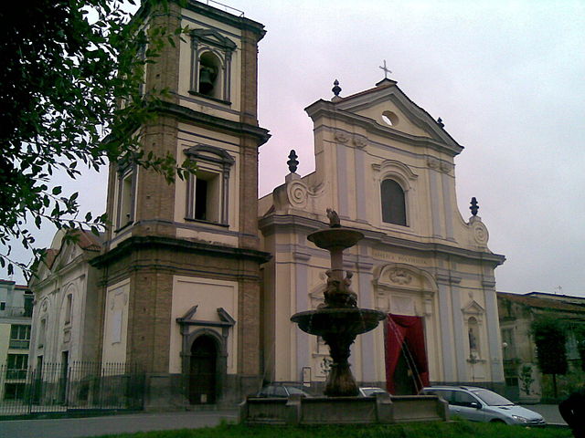 La Basilica Pontificia di San Tammaro Vescovo a Grumo Nevano in provincia di Napoli dove sono stati celebrati i funerali di Rosa Alfieri