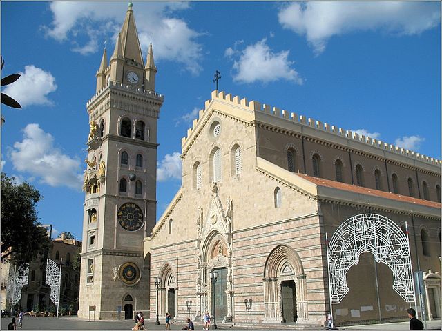 Il Duomo di Messina dove sono stati celebrati i funerali di Alessandra Immacolata Musarra
