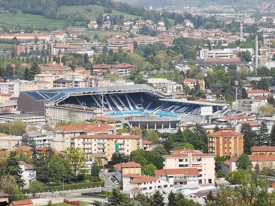 Uno scorcio sullo stadio dell'Atalanta a Bergamo