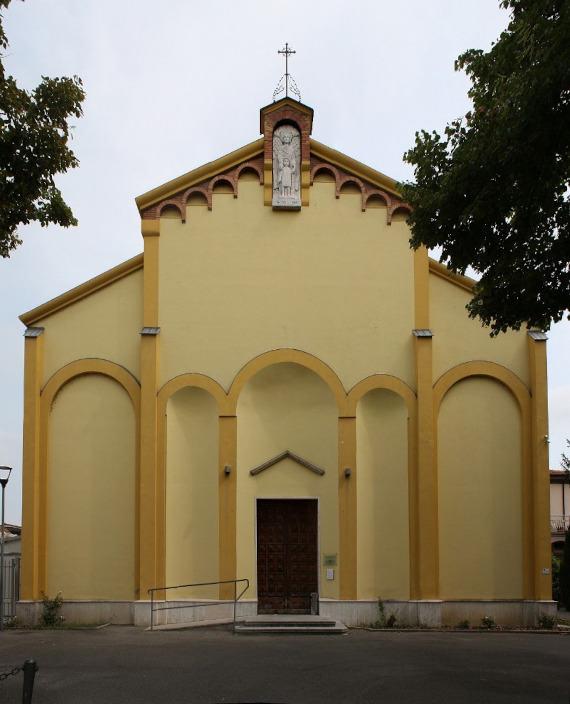 La Chiesa dei Santi Angeli Custodi di Borgotrebbia a Piacenza dove sono stati celebrati i funerali di Elisa Pomarelli