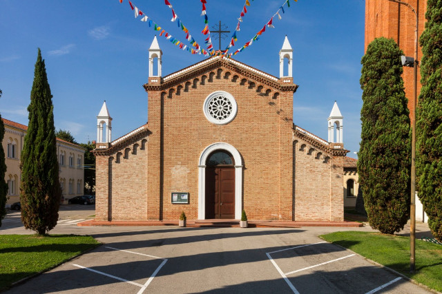 Uno scorcio della Chiesa di Santa Maria della Presentazione, a La Salute di Livenza, frazione di San Stino di Livenza in provincia di Venezia