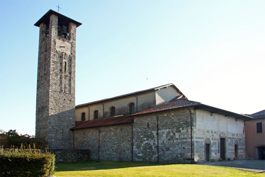 L'Abbazia di San Donato a Sesto Calende dove sono stati celebrati i funerali di Carol Maltesi