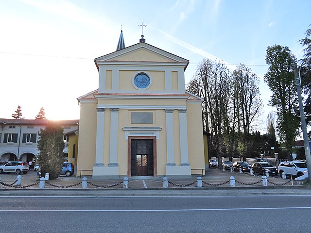 Uno scorcio della Chiesa dei Santi Stefano e Lorenzo a Sala Baganza, in provincia di Parma, dove sono stati celebrati i funerali di Elisa Pavarani