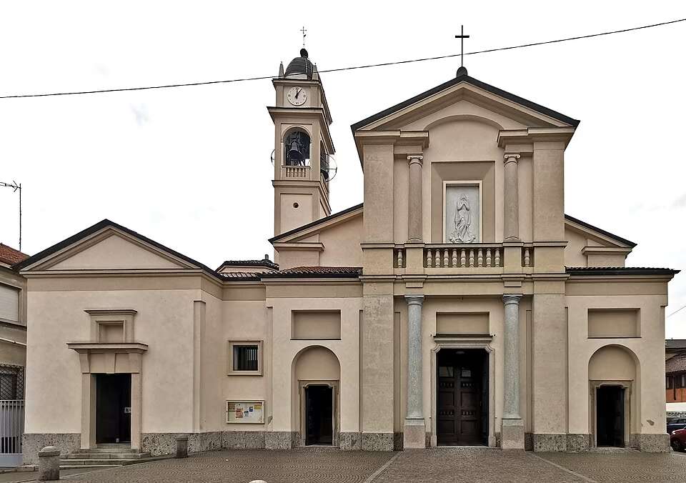 Uno scorcio della Chiesa della Beata Vergine Assunta in Bruzzano a Milano, dove sono stati celebrati i funerali di Luciana Ronchi