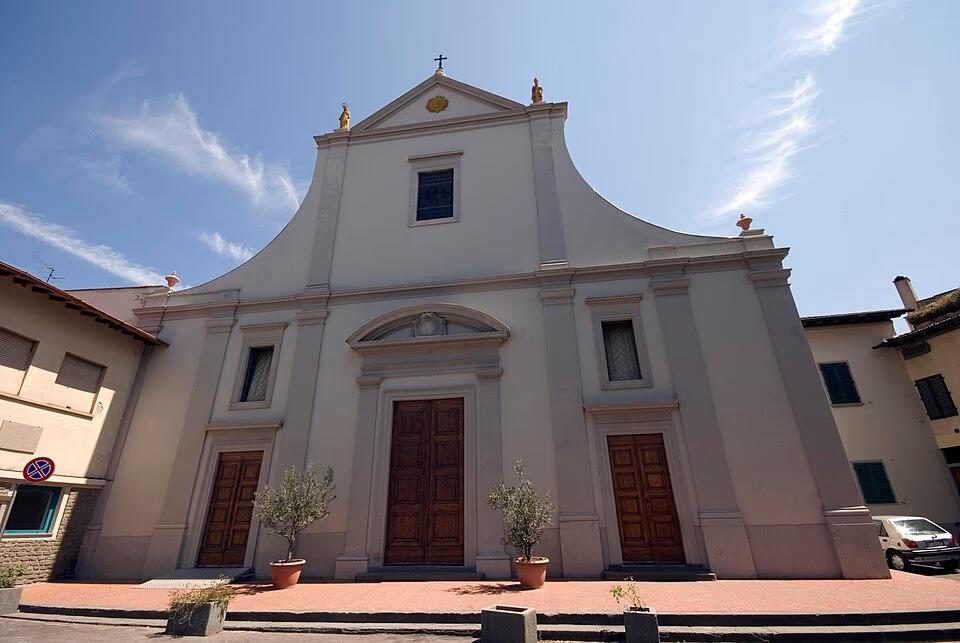 Uno scorcio della Chiesa Propositura di San Cassiano, a San Casciano in Val di Pesa (Firenze), dove sono stati celebrati i funerali di Laura Frosecchi