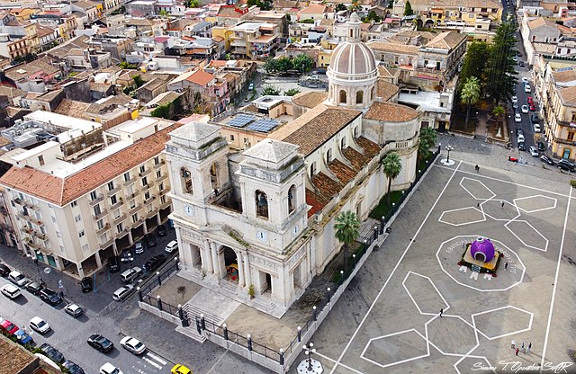 Uno scorcio panoramico dall'alto della Chiesa di Sant'Isidoro, Duomo di Giarre