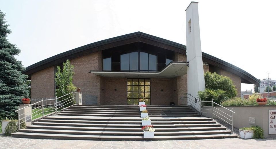 Uno scorcio della Chiesa di Santa Franca Vergine Piacentina alla periferia di Piacenza