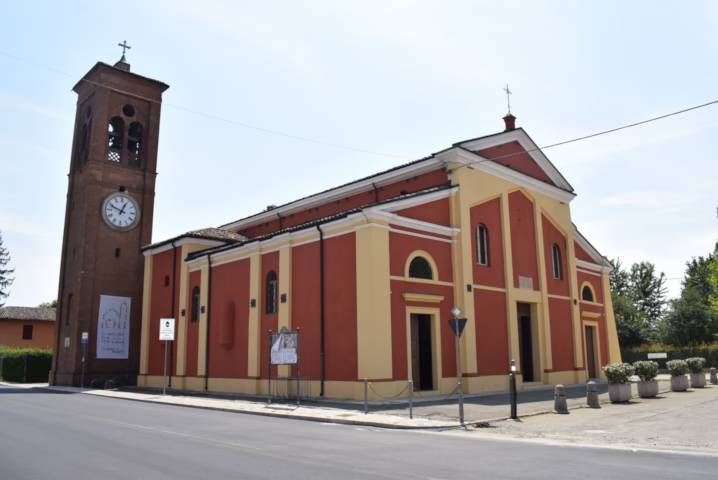Uno scorcio della Chiesa di San Giovanni Battista a Ravarino in provincia di Modena, dove sono stati celebrati i funerali di Alice Neri