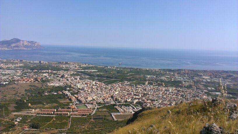 Uno scorcio panoramico dall'alto di Villabate in provincia di Palermo