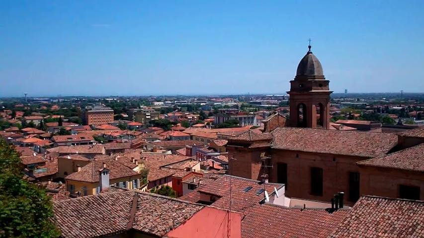 Uno scorcio dall'alto di Santarcangelo di Romagna in provincia di Rimini